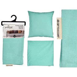 HOUSSE OREILLER FERMETURE ECLAIR 60X60 TURQUOISE 