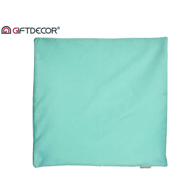 CAPA ALMOFADA COM FECHO 60X60CM TURQUESA
