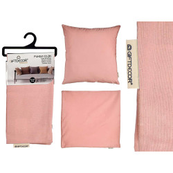 FEDERA CUSCINO CERNIERA 60X60CM ROSA