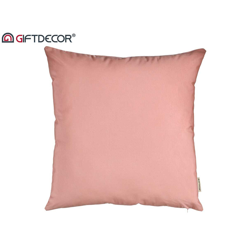 CAPA ALMOFADA COM FECHO 60X60CM ROSA