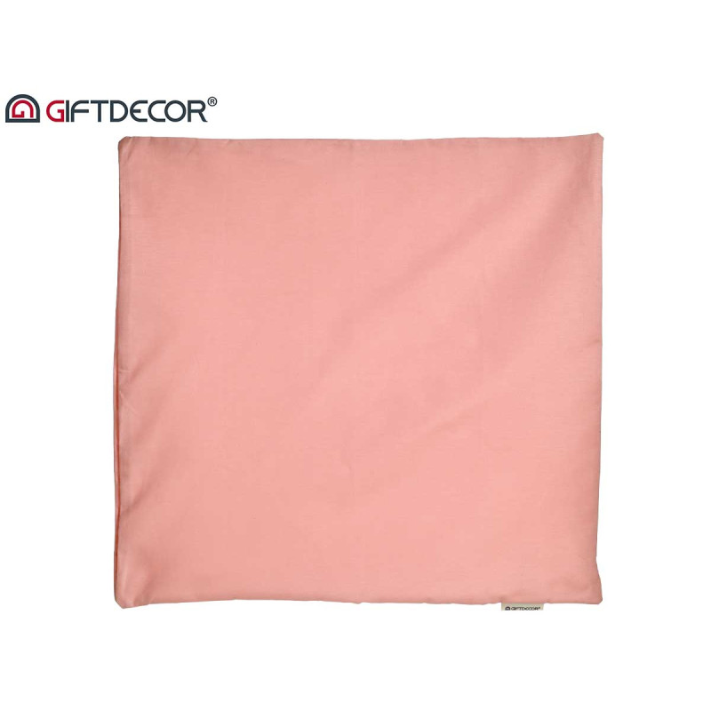 CAPA ALMOFADA COM FECHO 60X60CM ROSA