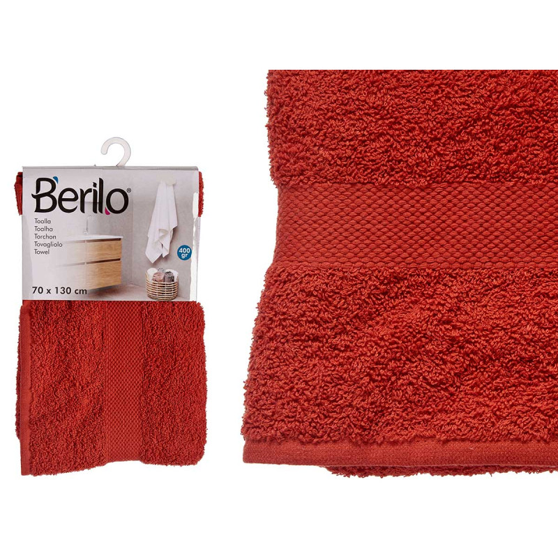 70X130 BRICK COLOUR PLAIN TOWEL 
