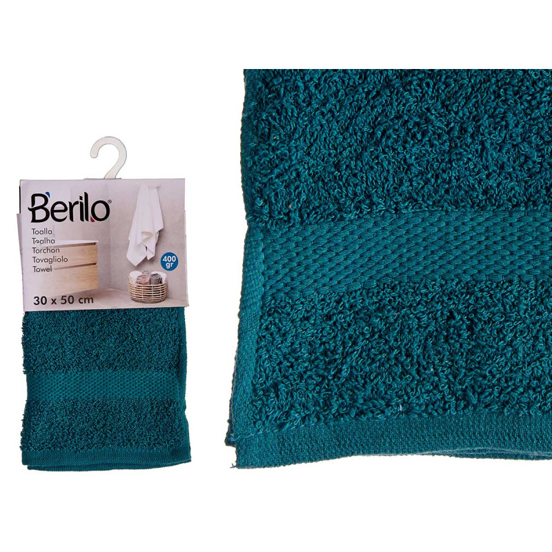 ASCIUGAMANO LISCIO 30X50 BLU PETROLIO