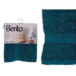 ASCIUGAMANO LISCIO 50X90 BLU PETROLIO 
