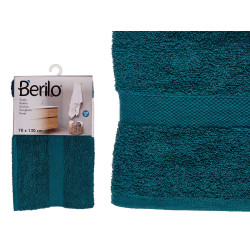 ASCIUGAMANO LISCIO 70X130 BLU PETROLIO 