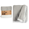 130X170CM LIGHT GREY CORAL AND SHERPA BLANKET 