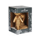 BOUDDHA ASSIS LATERAL RESINE DORE 32CM
