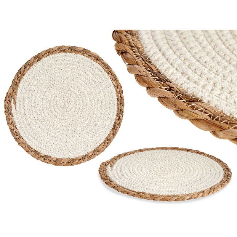 NAPPERON BLANC REBORD NATUREL 30CM