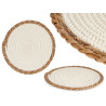 WHITE WITH NATURAL EDGE TABLECLOTH  30CM