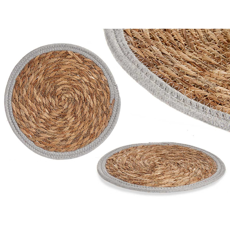 NAPPERON NATUREL REBORD GRIS 30CM