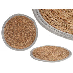 TAPETE NATURAL BORDE GRIS 35CM