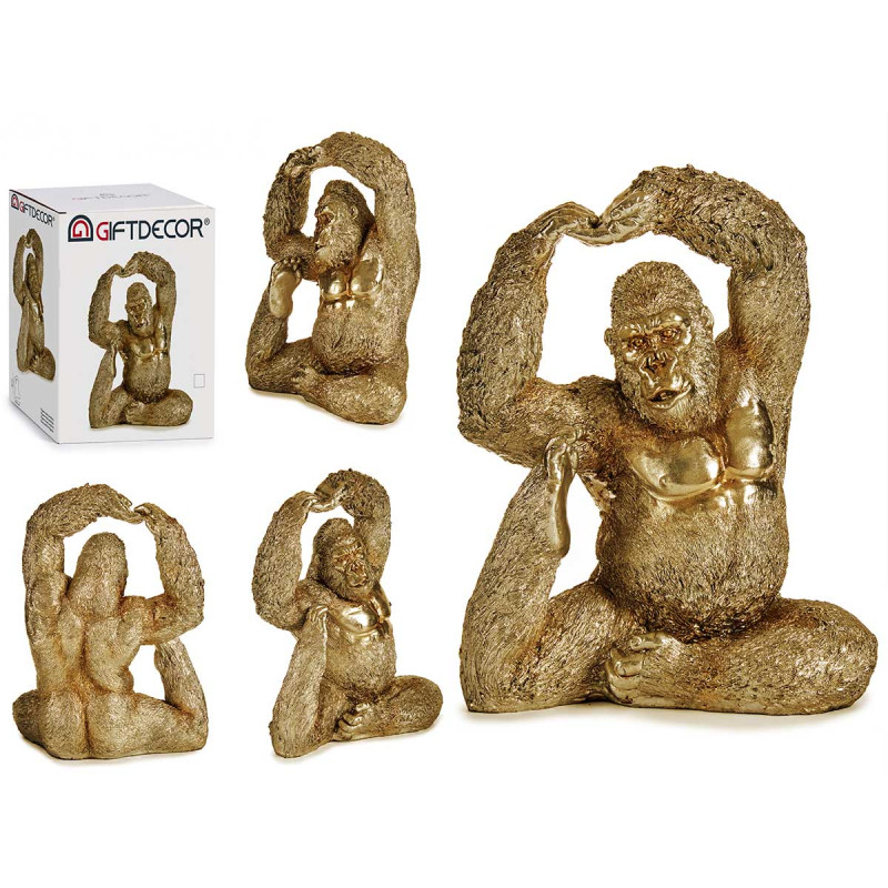 GORILLA YOGA PIEDE VERSO L'ALTO DORATO