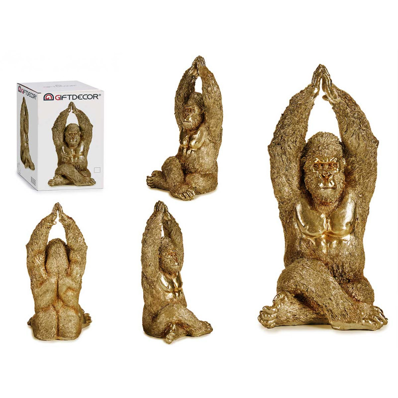 GORILLA YOGA HANDS UP GOLDEN