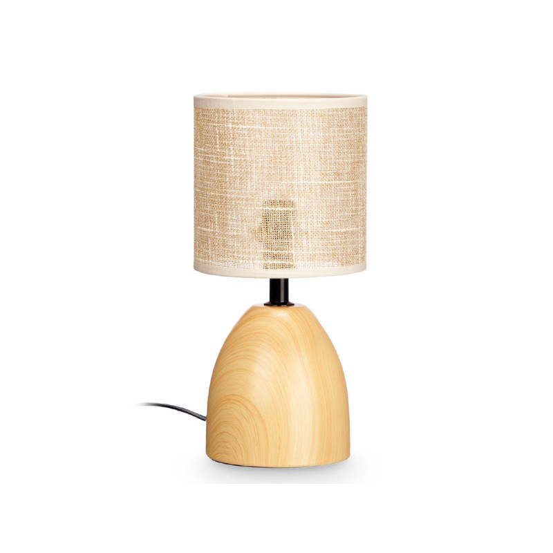 LAMPADA DA TAVOLO EFFETTO LEGNO OVALE