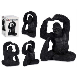 GORILLE YOGA PIED VERS LE HAUT NOIR