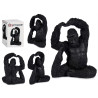 GORILLE YOGA PIED VERS LE HAUT NOIR
