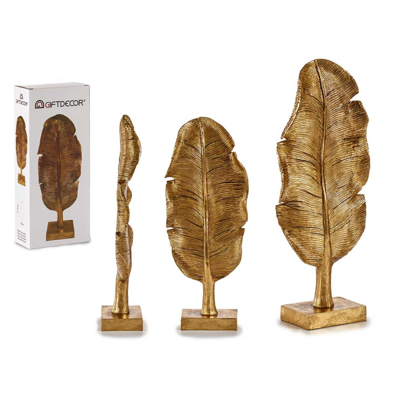 HOJA CON SOPORTE DORADA GRANDE