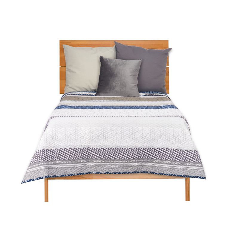 COLCHA CAMA REVERSIBLE 180X260 HEXAGONOS