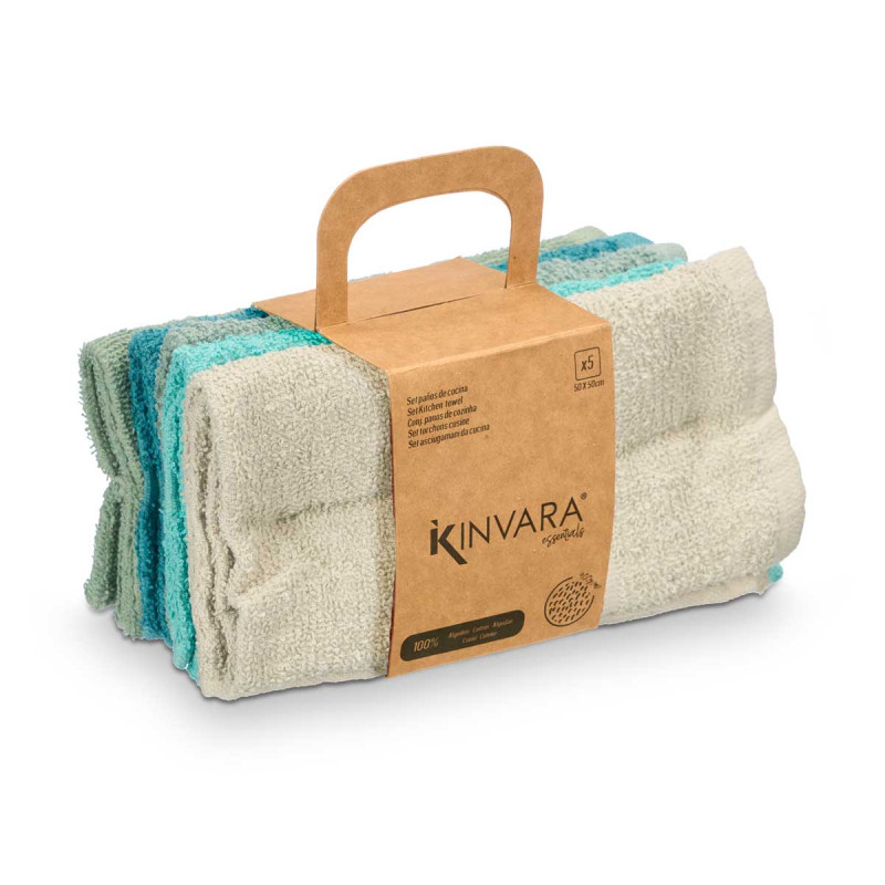 PANNO DA CUCINA COTONE 400 GR 50X50 ASS 5 OCRA