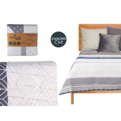 COLCHA CAMA 240X260 HEXAGONOS REVERSÍVEL
