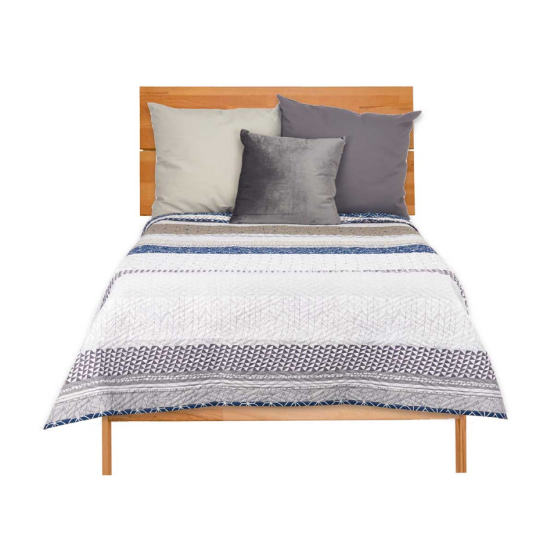 COLCHA CAMA REVERSIBLE 240X260 HEXAGONOS