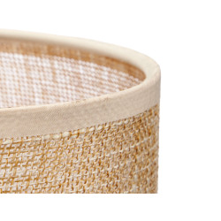 LAMPE DE TABLE HAUTE OVALE EFFET BOIS