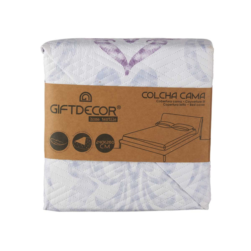 240X260 DAMASK REVERSIBLE  BEDSPREAD