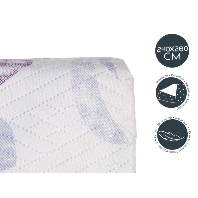 240X260 DAMASK REVERSIBLE  BEDSPREAD