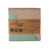 COLCHA CAMA REVERSIBLE 240X260 NATURAL VERDE MAR