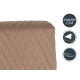 COUVRE LIT LIT 240X260 NATUREL VERT MER RÉVERSIBLE