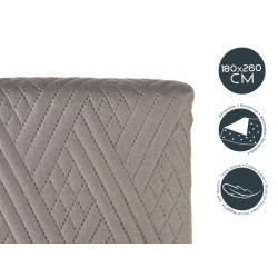 COLCHA CAMA 180X260 CINZENTO ESCURO E AZUL REVERSÍ