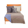 COLCHA CAMA 240X260 CINZENTO ESCURO E AZUL REVERSÍ