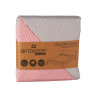 COLCHA CAMA 240X260 CINZENTO CLARO E ROSA