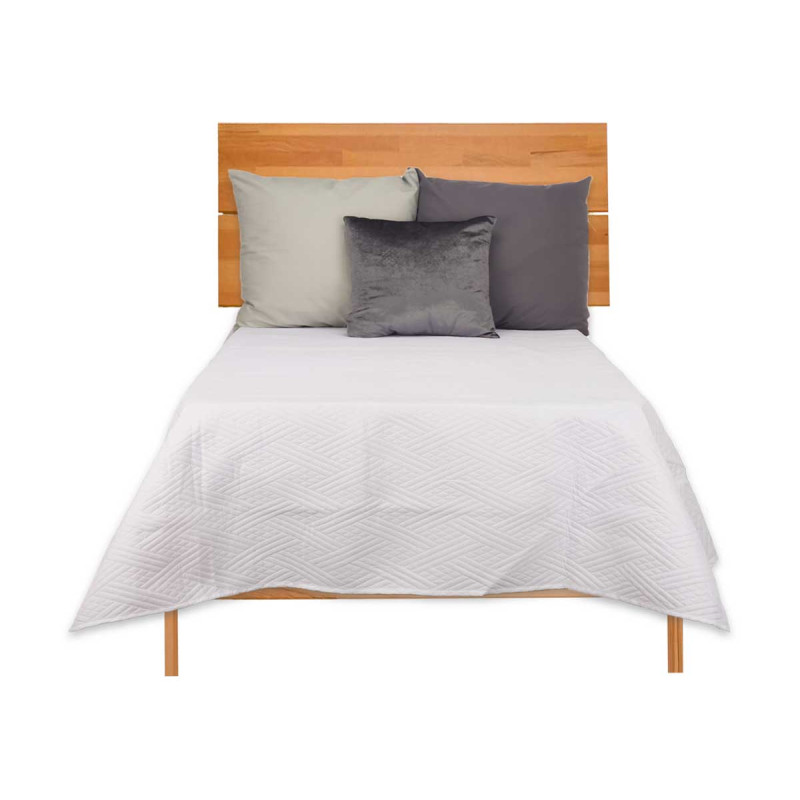 COLCHA CAMA REVERSIBLE 180X260 BLANCO