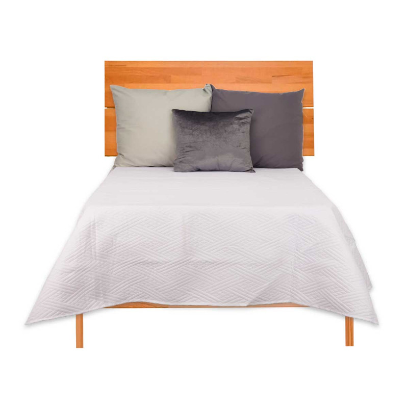 COLCHA CAMA REVERSIBLE 240X260 BLANCO
