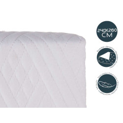 COLCHA CAMA REVERSIBLE 240X260 BLANCO