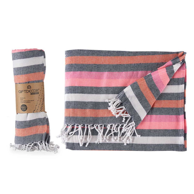 160X200CM PINK STRIPE MULTI-PURPOSE 