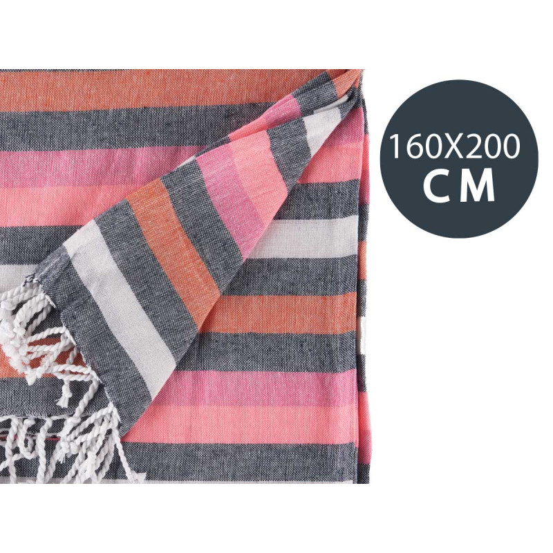 160X200CM PINK STRIPE MULTI-PURPOSE 