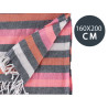 160X200CM PINK STRIPE MULTI-PURPOSE 