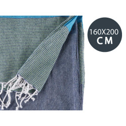 160X200CM MULTI BLUE STRIPE MULTI-PURPOSE 