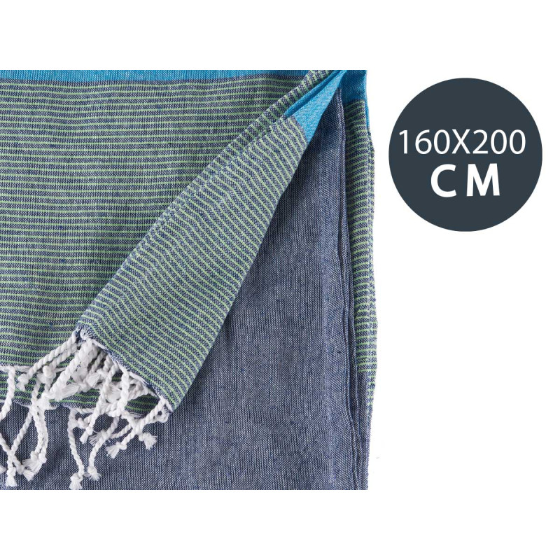 MULTIUSO 160X200CM MULTI RIGHE BLU