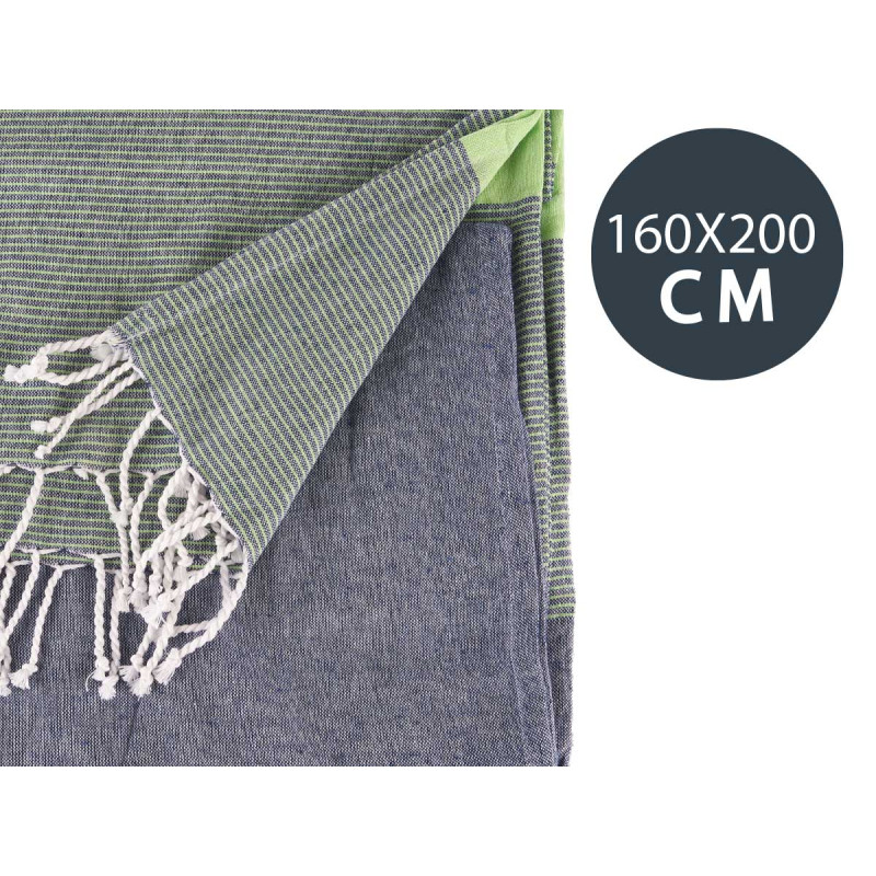 160X200CM MULTI GREEN STRIPE MULTI-PURPOSE 