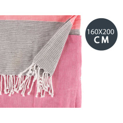 MULTIUSO 160X200CM MULTI STRISCE ROSA
