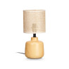 LAMPE DE TABLE RONDE EFFET BOIS