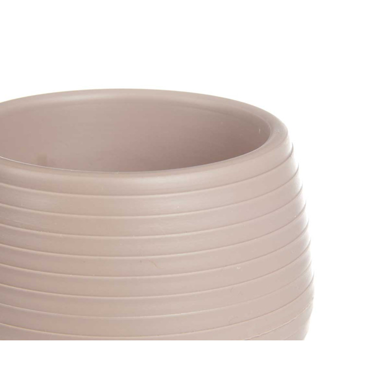 SET 3 MACETAS RESERVA AGUA 6 CM TAUPE