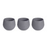 SET 3 MACETAS RESERVA AGUA 6 CM ANTRACITA