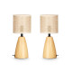 SET 2 LAMPES DE TABLE OVALES HAUTES