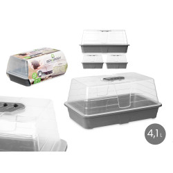 CONJ 3 ESTUFAS PLASTICO 1,4 L E 4,1 L COM ABERTURA