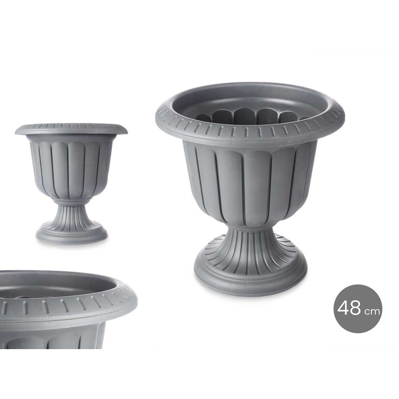 JARDINIÈRE EN FORME DE COUPE 48CM DIAM ANTHRACITE