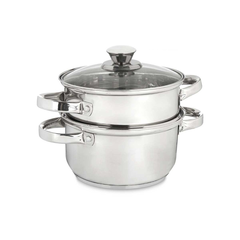 CUIT-VAPEUR 2 PIÈCES COUVERCLE EN VERRE 20 CM